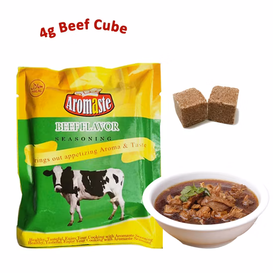 Assaisonnement de cube de bouillon de bœuf halal de service OEM avec certificat HACCP